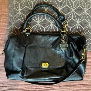 Coach Campbell Pinnacle Leather Turnlock Bag